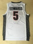 NBA 5 Edwards Georgia Maillot blanc noir